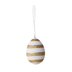 JAJKO GOLD STRIPES OZDOBA WIELKANOCNE BLOOMINGVILLE